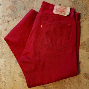 Levi's 501 Original Shrink to Fit Men's Jeans Red W36 L32